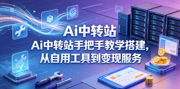 Ai中转站手把手教学搭建，从自用工具到变现服务-爱尚网赚