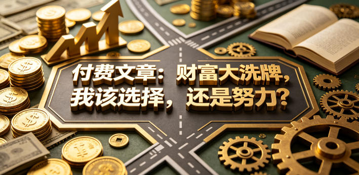 付费文章：财富大洗牌，我该选择，还是努力？-爱尚网赚