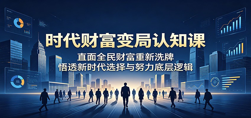 时代财富变局认知课：直面全民财富重新洗牌，悟透新时代选择与努力底层逻辑-爱尚网赚