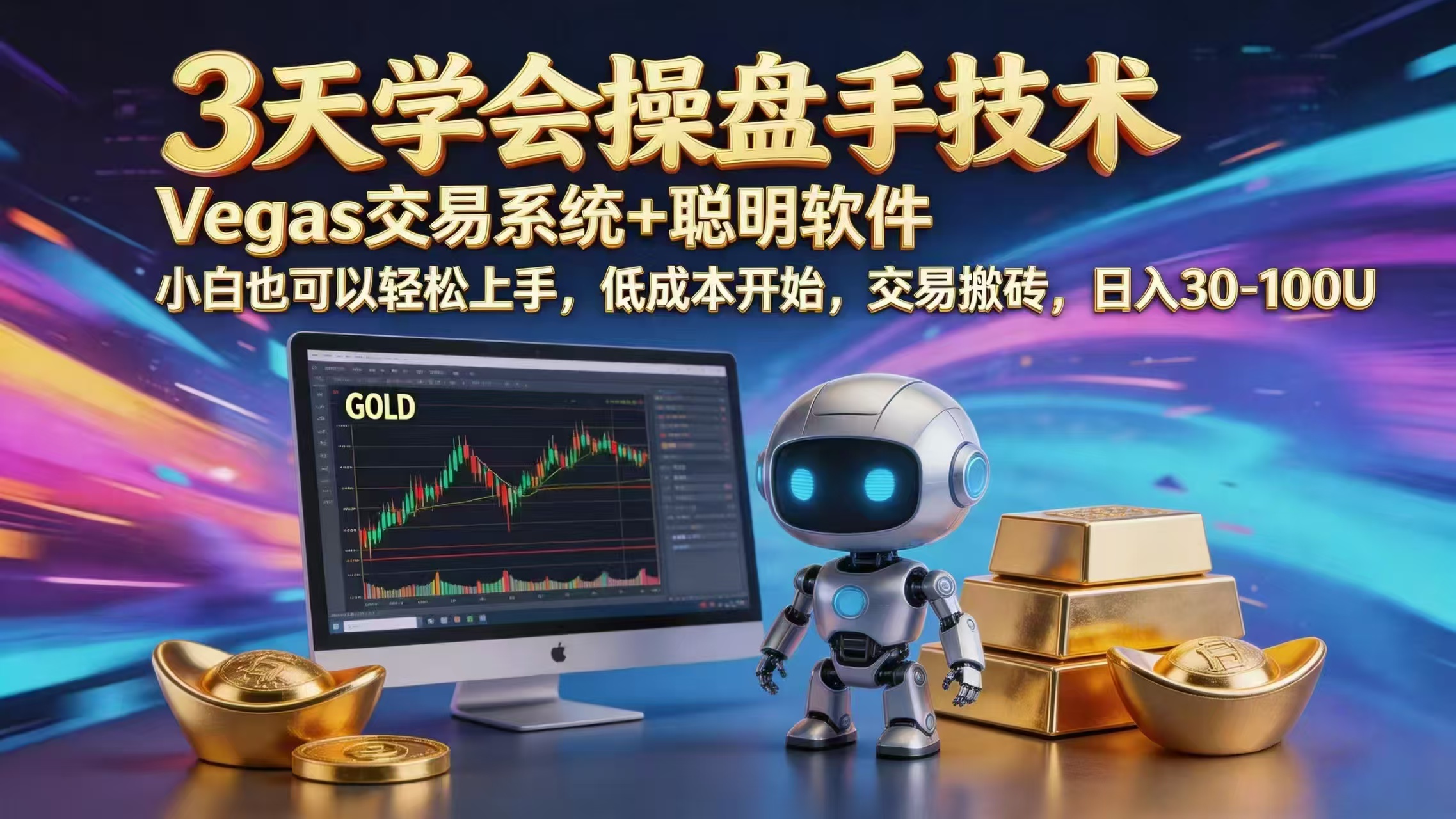 三天学会操盘手技术，vegas技术+聪明软件，小白也可以轻松上手，日入1000+-爱尚网赚
