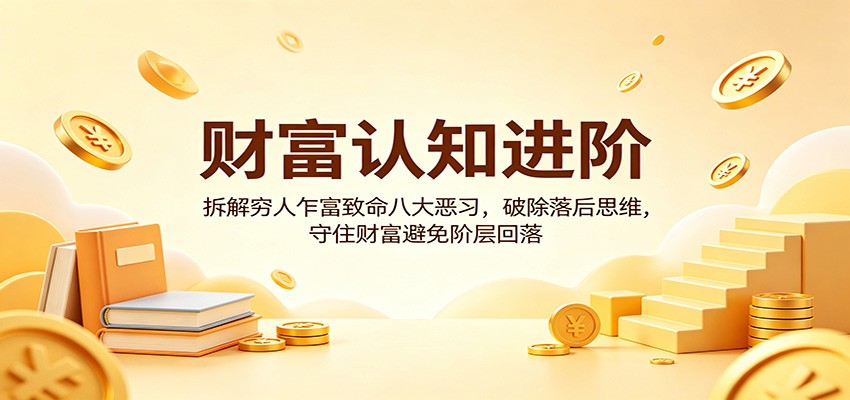 财富认知进阶：拆解穷人乍富致命八大恶习，破除落后思维，守住财富避免阶层回落-爱尚网赚