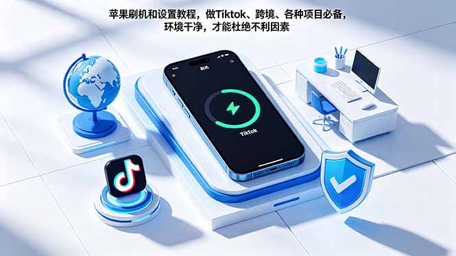 苹果刷机和设置教程，做Tiktok、跨境、各种项目必备，环境干净，才能杜绝不利因素-爱尚网赚