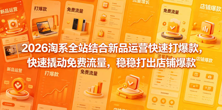 2026淘系全站结合新品运营快速打爆款，快速撬动免费流量，稳稳打出店铺爆款(更新5月12日)-爱尚网赚