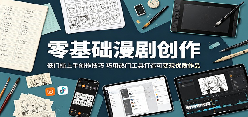 零基础漫剧创作：低门槛上手创作技巧，巧用热门工具打造可变现优质作品-爱尚网赚