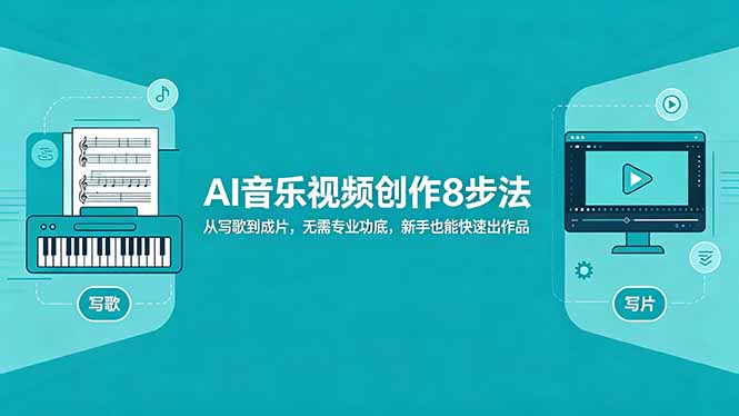 AI音乐视频创作8步法：从写歌到成片，无需专业功底，新手也能快速出作品-爱尚网赚