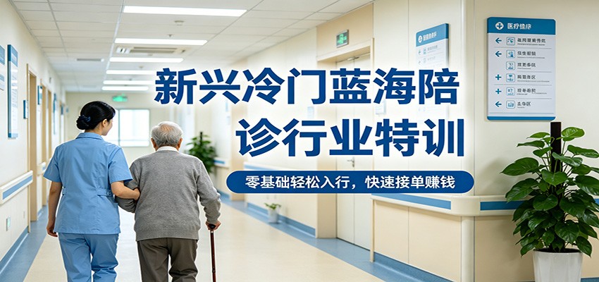 新兴冷门蓝海陪诊行业特训，零基础轻松入行，快速接单赚钱-爱尚网赚