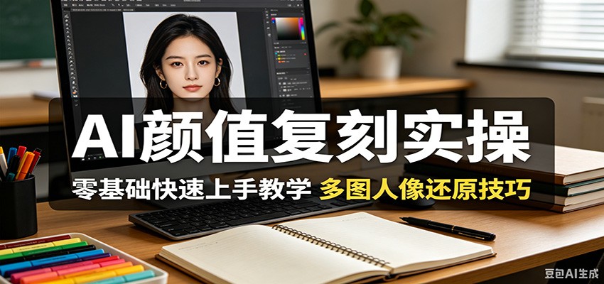 AI颜值复刻实操，零基础快速上手教学，多图人像还原技巧-爱尚网赚