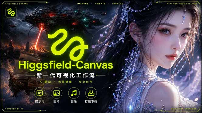 Higgsfield Canvas AI视频制作详解，节点式工作流搭建，重构新式视频创作完整教程-爱尚网赚