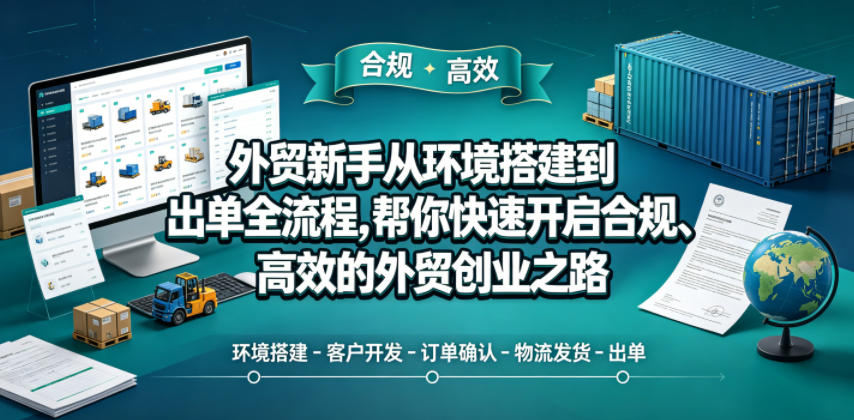 外贸新手从环境搭建到出单全流程，帮你快速开启合规、高效的外贸创业之路-爱尚网赚
