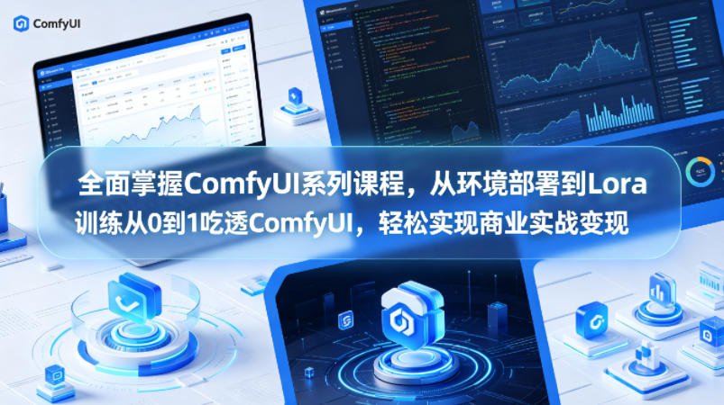 全面掌握ComfyUI系列课程，从环境部署到Lora训练从0到1吃透ComfyUI，轻松实现商业实战变现-爱尚网赚