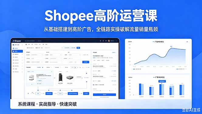 Shopee高阶运营课-2026年5月更新，从基础搭建到高阶广告，全链路实操破解流量销量瓶颈-爱尚网赚