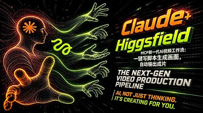 Claude+Higgsfield MCP新一代AI视频工作流：一键写脚本生成画面，自动输出成片-爱尚网赚