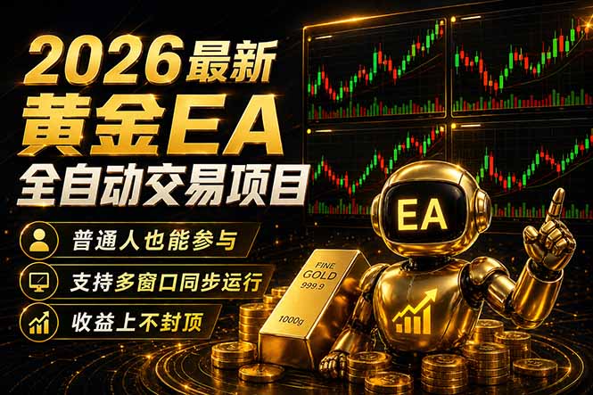 最新黄金EA量化赛道，全程自动执行，多窗口操作直接放大结果-爱尚网赚