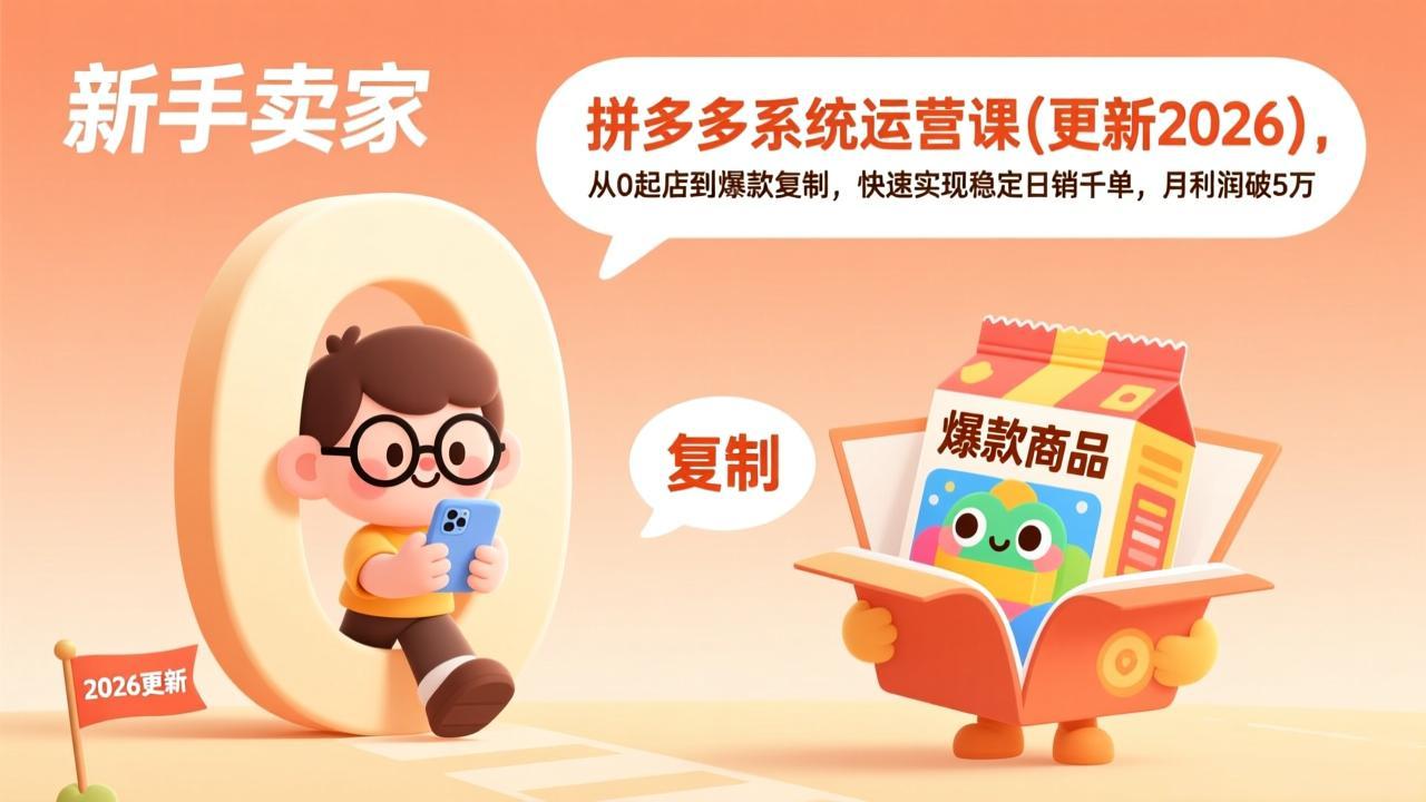 拼多多系统运营课(更新4月-爱尚网赚