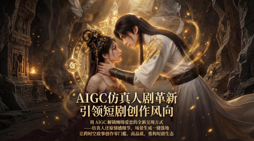 AIGC仿真人《合欢宗》短剧教学，用AIGC解锁缠绵爱恋的全新呈现方式，让跨时空故事创作零门槛、高品质，重构短剧生态-爱尚网赚