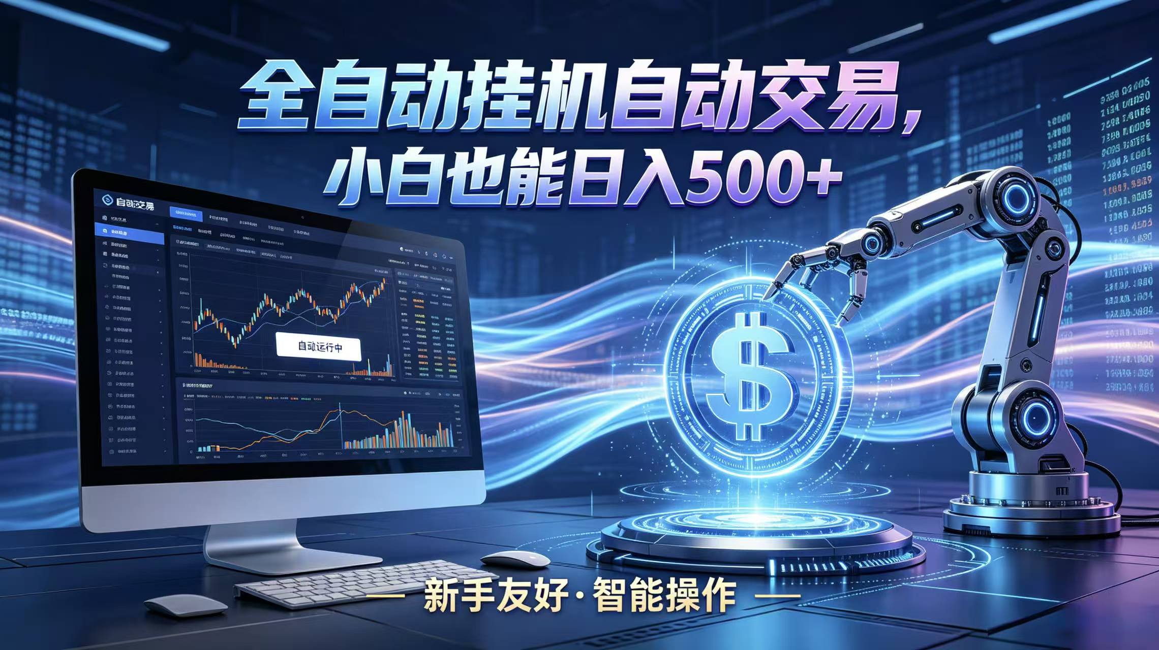 全新智能化交易助手，傻瓜式操作，小白也能快速上手，轻松实现日入500+-爱尚网赚
