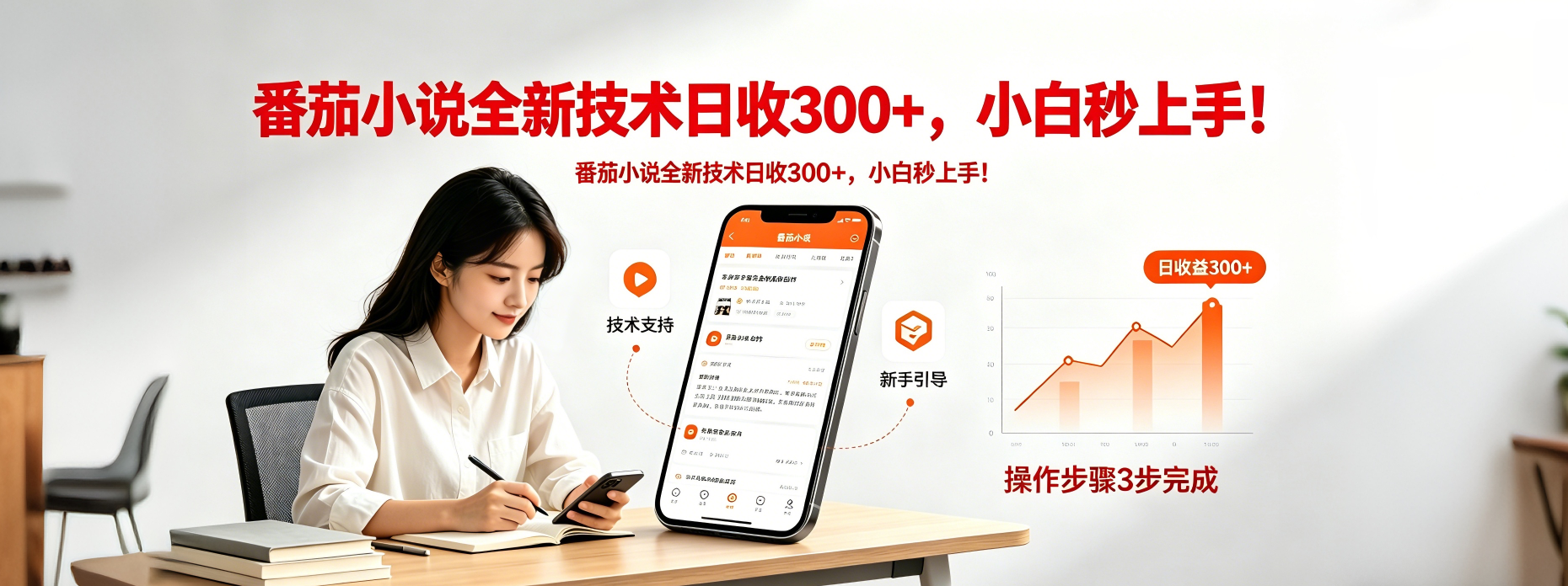 番茄小说全新技术全新玩法！无脑日收300+-爱尚网赚