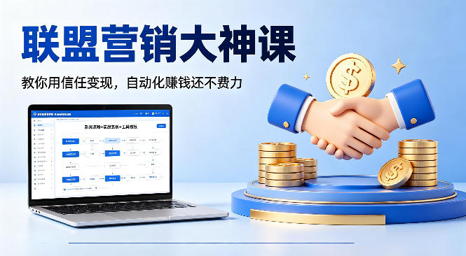 联盟营销大神课，教你用信任变现，自动化賺钱还不费力【原创双语字幕】-爱尚网赚
