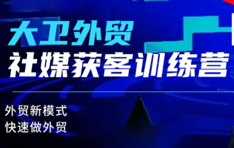 大卫老师·外贸社媒获客独家训练营(更新4月)-爱尚网赚