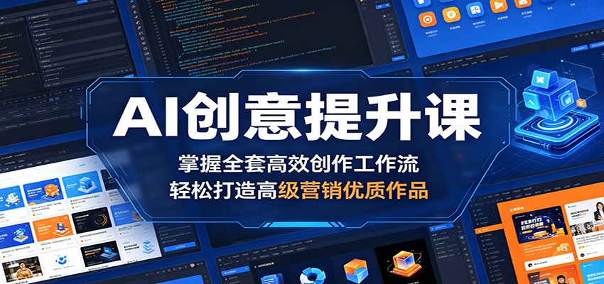 AI创意提升课：掌握全套高效创作工作流，轻松打造高级营销优质作品-爱尚网赚