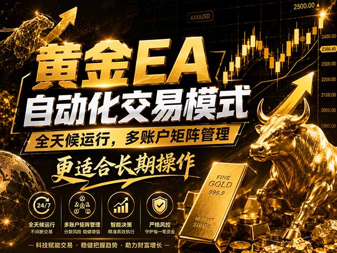 黄金EA量化：多窗口矩阵稳定运行，系统自动执行，收益空间持续放大-爱尚网赚