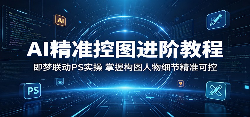AI精准控图进阶教程：即梦联动PS实操，掌握构图人物细节精准可控-爱尚网赚