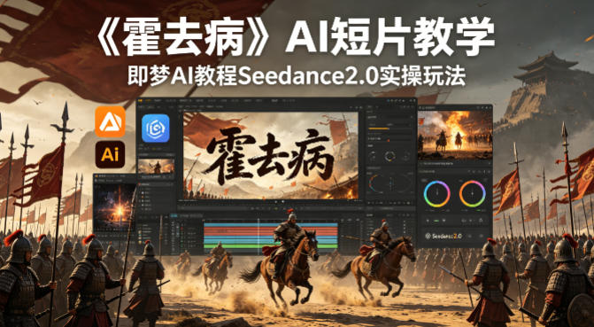 《霍去病》AI短片教学，即梦AI教程Seedance2.0实操玩法-爱尚网赚