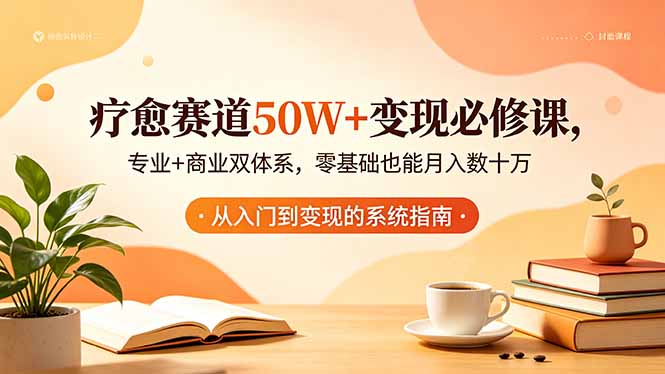 疗愈赛道50W+变现必修课，专业+商业双体系，零基础也能月入数十万-爱尚网赚