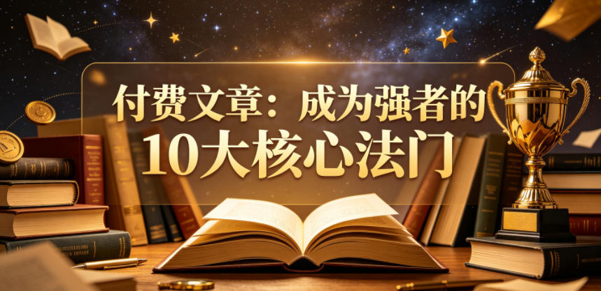 付费文章：成为强者的10大核心法门-爱尚网赚