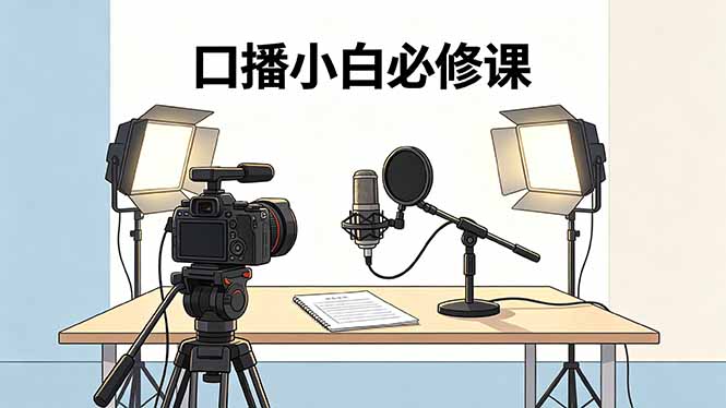 口播小白必修课：录像收音灯光设备+脚本撰写，搭专业级录制场景-爱尚网赚
