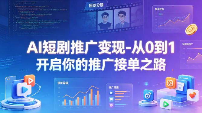 AI短剧推广变现-从0到1开启你的推广接单之路-爱尚网赚