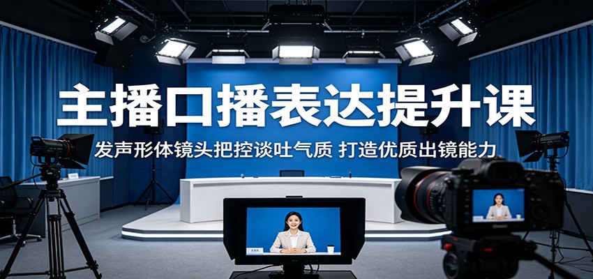 主播口播表达提升课：发声形体镜头把控谈吐气质，打造优质出镜能力-爱尚网赚