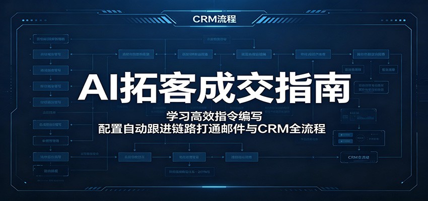 AI拓客成交指南：学习高效指令编写，配置自动跟进链路打通邮件与CRM全流程-爱尚网赚
