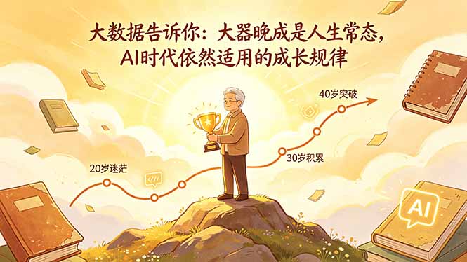 付费文章：大数据告诉你：大器晚成是人生常态，AI 时代依然适用的成长规律-爱尚网赚