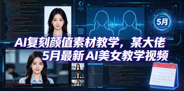 AI复刻颜值素材教学，某大佬5月最新AI美女教学视频，内含4月好物复刻教学-爱尚网赚