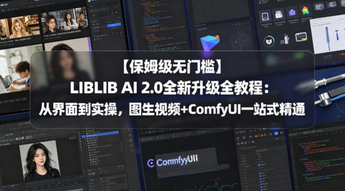 【保姆级无门槛】LIBLIB AI 2.0全新升级全教程：从界面到实操，图生视频+ComfyUI一站式精通-爱尚网赚