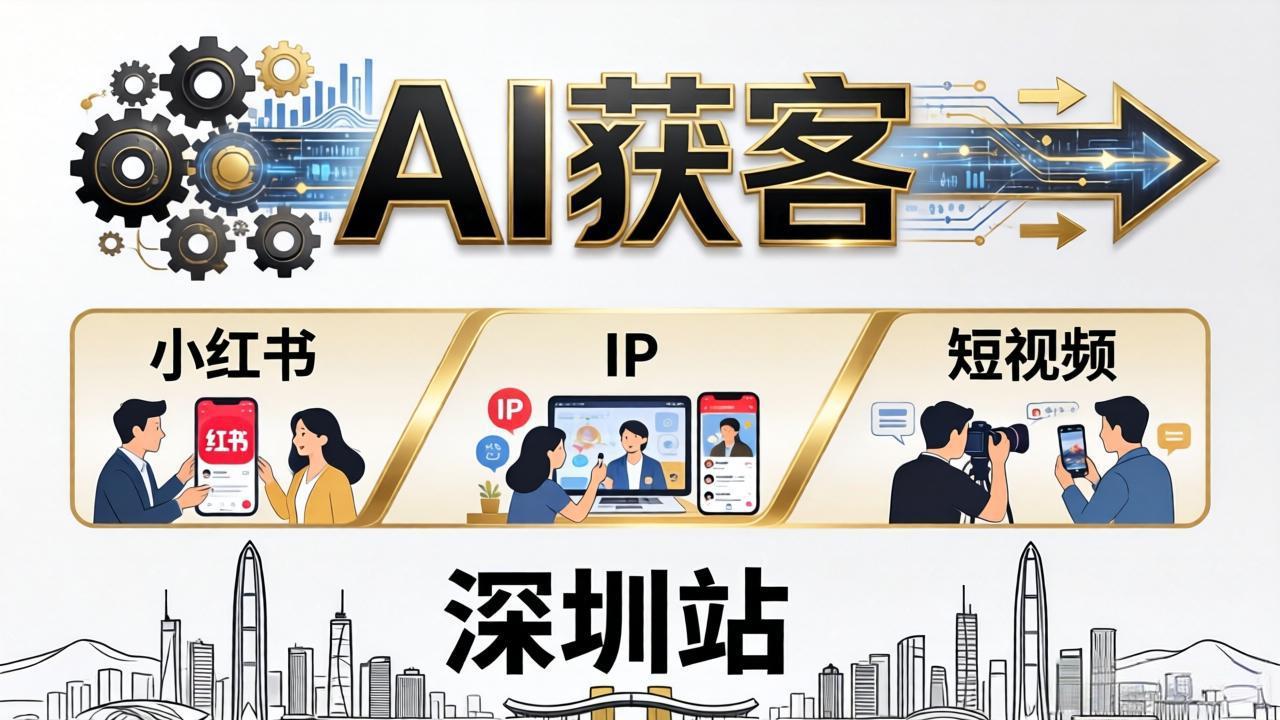 2026AI获客大课深圳站：4月17日-19日3天2夜拆透小红书+IP+短视频，老板操盘手必来-爱尚网赚