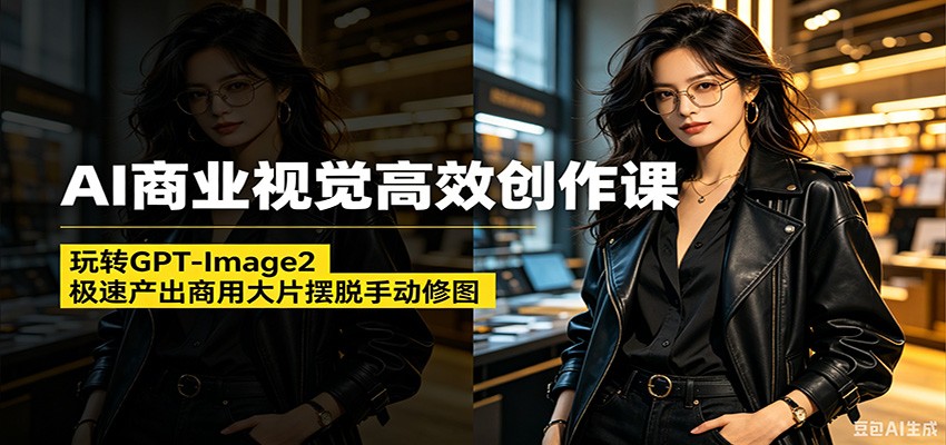AI商业视觉高效创作课：玩转GPT-Image2，极速产出商用大片摆脱手动修图(更新)-爱尚网赚