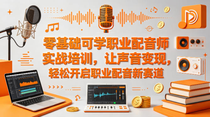 零基础可学职业配音师实战培训，让声音变现，轻松开启职业配音新赛道-爱尚网赚