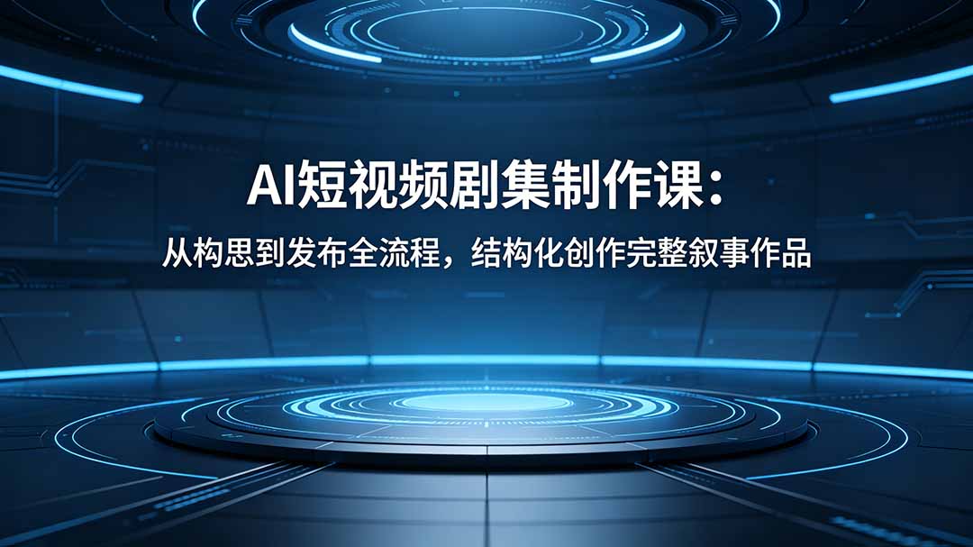 AI短视频剧集制作课：从构思到发布全流程，结构化创作完整叙事作品-爱尚网赚