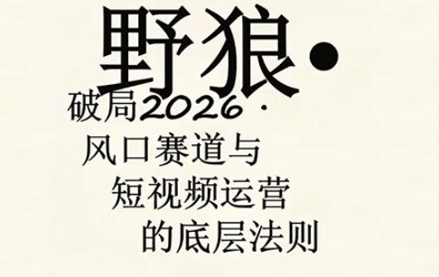野狼团队·多平台实操运营课，覆盖AI口播、服装、好物、漫剪等热门玩法(更新4月)-爱尚网赚
