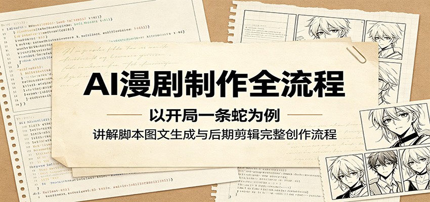 AI漫剧制作全流程：以开局一条蛇为例，讲解脚本图文生成与后期剪辑完整创作流程-爱尚网赚