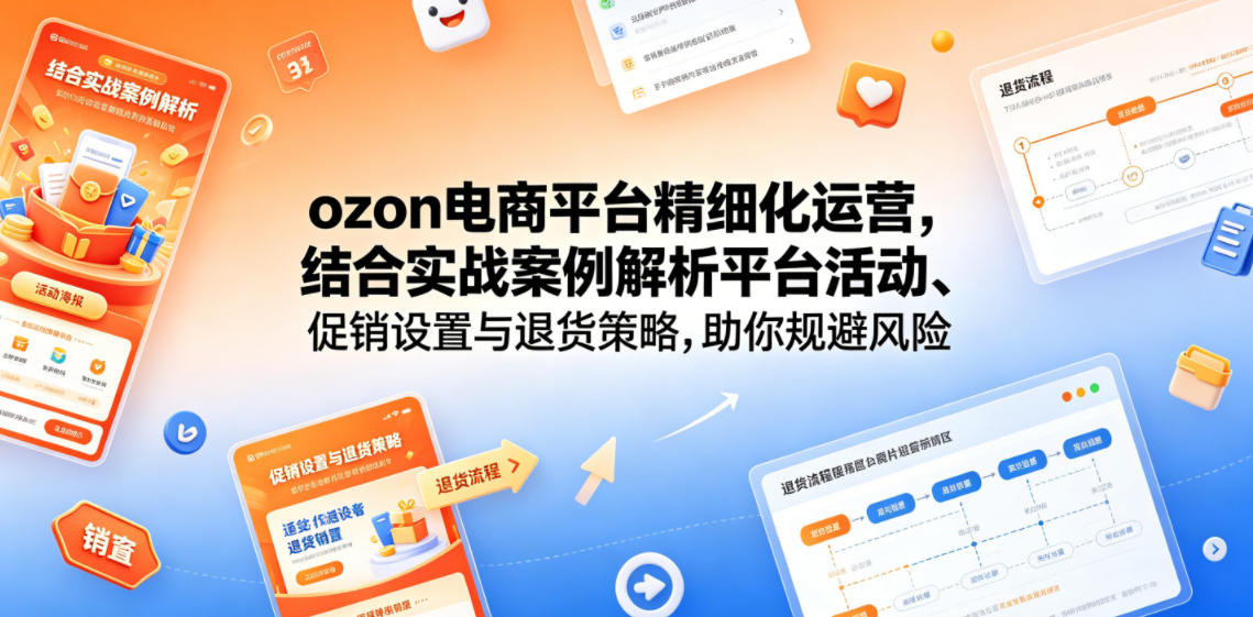 ozon电商平台精细化运营，结合实战案例解析平台活动、促销设置与退货策略，助你规避风险、提升销量-爱尚网赚