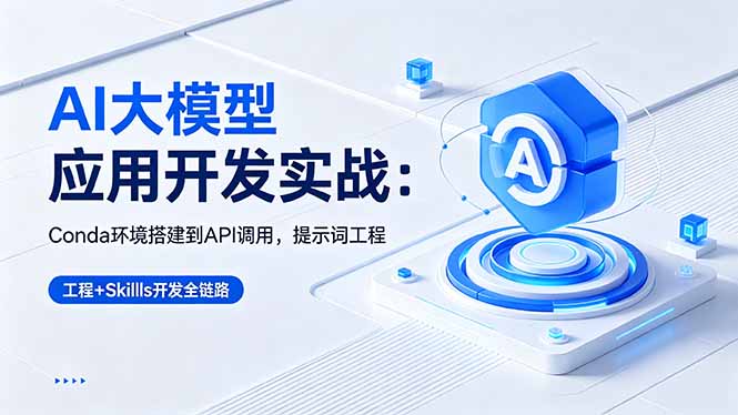 AI 大模型应用开发实战：Conda环境搭建到API调用，提示词工程+Skills开发全链路-爱尚网赚