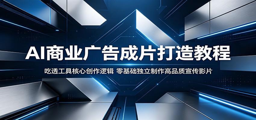 AI商业广告成片打造教程：吃透工具核心创作逻辑，零基础独立制作高品质宣传影片-爱尚网赚