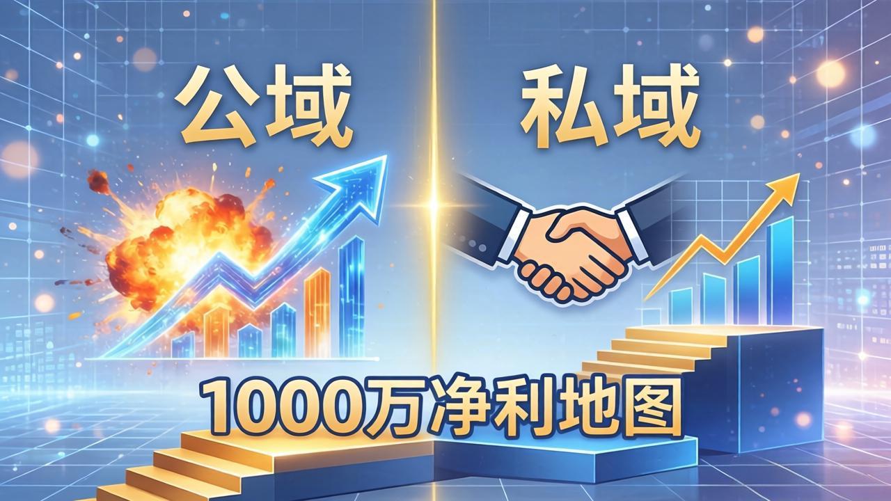 公域玩命出爆款，私域悄悄做成交：这套AI内训课，2026给你打通1000万净利的地图-爱尚网赚