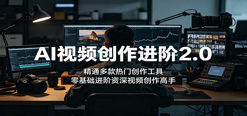 AI视频创作进阶2.0：精通多款热门创作工具，零基础进阶资深视频创作高手-爱尚网赚