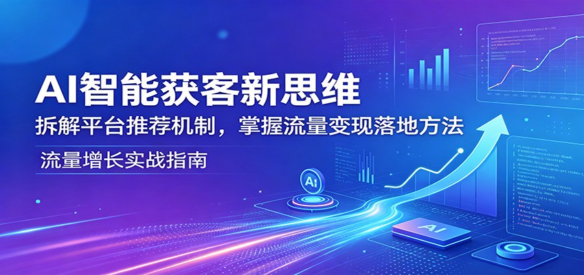 AI智能获客新思维：拆解平台推荐机制，掌握流量变现落地方法-爱尚网赚