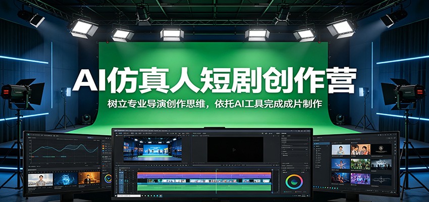 AI仿真人短剧创作营：树立专业导演创作思维，依托AI工具完成成片制作-爱尚网赚