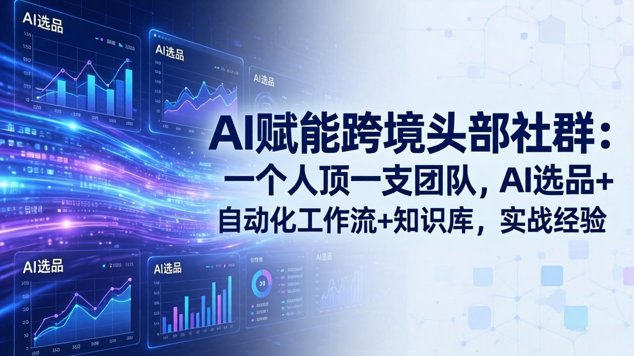 AI赋能跨境头部社群-更新5月：一个人顶一支团队，AI选品+自动化工作流+知识库，实战经验-爱尚网赚